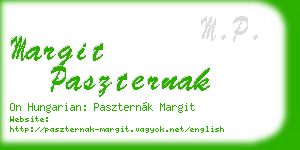 margit paszternak business card